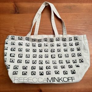 Rebecca Minkoff Canvas Tote, White/Black